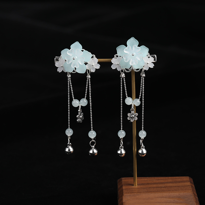 Falling Sakura Ancient Clothing Headwear Hanfu Fresh Hand-made Hair Accessories Han Elements Antique Walking Hanfu Women's GF099