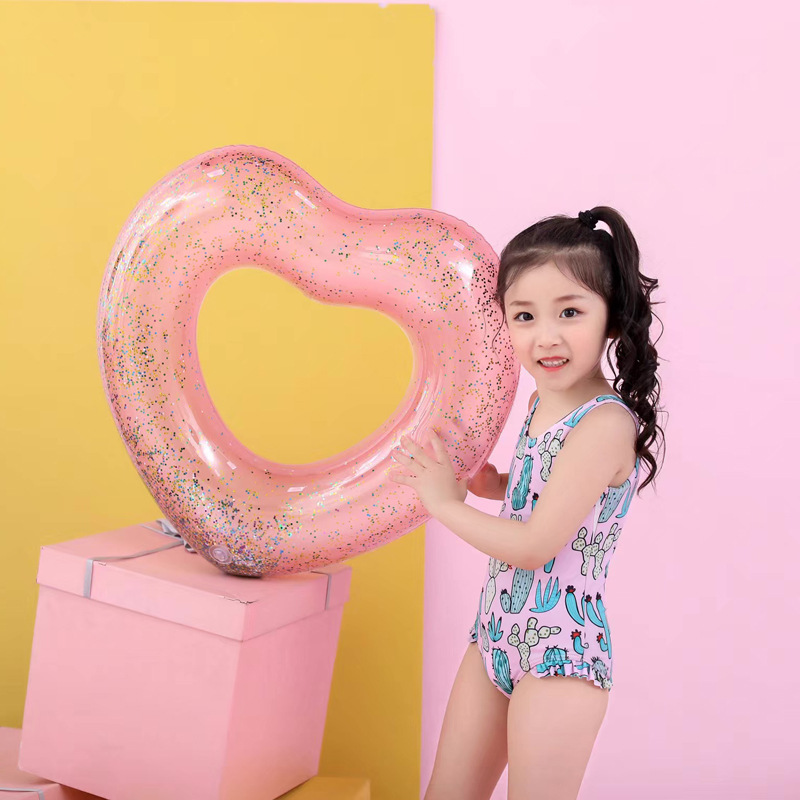 Inflatable Children's Swimming Ring Cyber Celebrous Sequins Unicorn Swimming Ring 70 Sequins Firebird Swimming Ring Children's Floating Ring