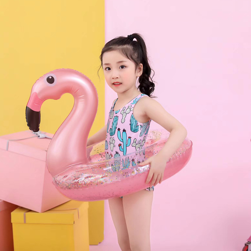 Inflatable Children's Swimming Ring Cyber Celebrous Sequins Unicorn Swimming Ring 70 Sequins Firebird Swimming Ring Children's Floating Ring