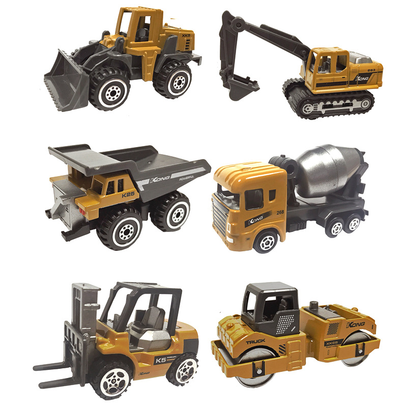 1:64 alloy engineering car model set excavator forklift stacker high locomotive car model Amazon toys New