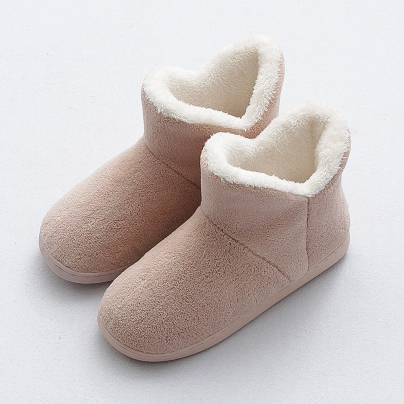 Lidani cotton slippers women's winter moon shoes bag heel warm fleece-lined thick-soled indoor couples plush men's cotton shoes