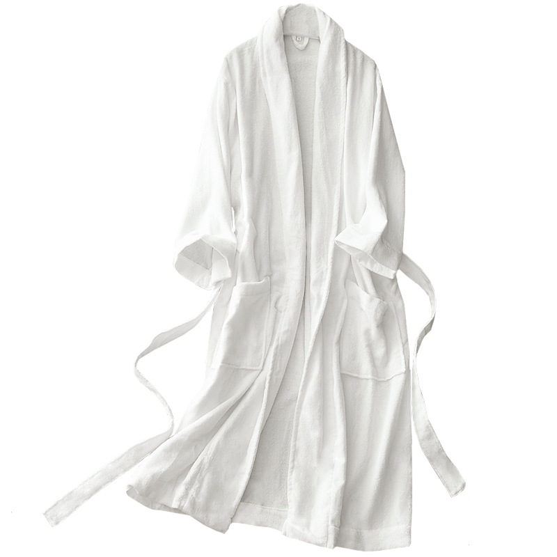 Japanese Autumn and Winter Cotton Bathrobe Bathrobe Nightgown Extra-large Thickened Household Exported Towel Cloth Absorbent for Couple