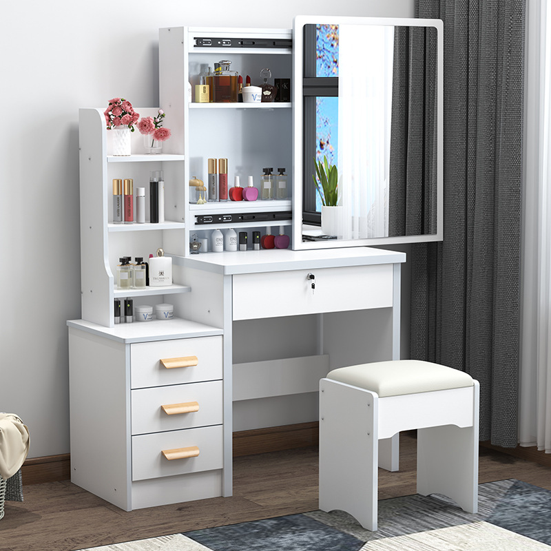 Cross-border Small Apartment Dressing Table Simple Integrated Cabinet Dressing Table Bedroom Rental House Storage Cabinet Dressing Table for Foreign Trade