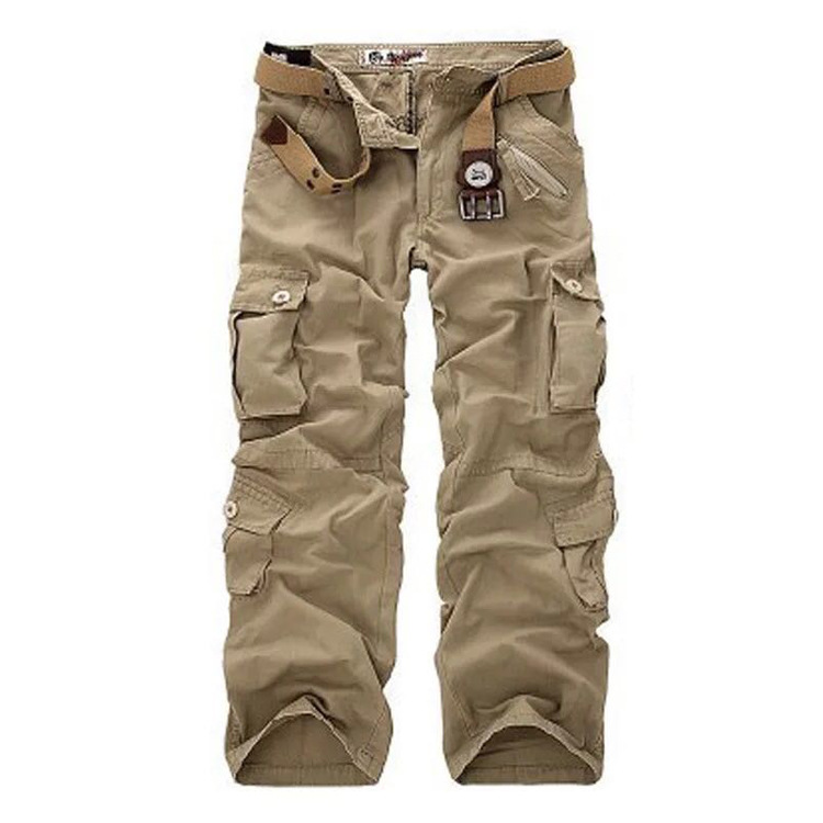 Cross-border Men's Casual Pants Multi-pocket Workwear Pants Men's Straight Camouflage Tactical Pants Loose Large Size Pants