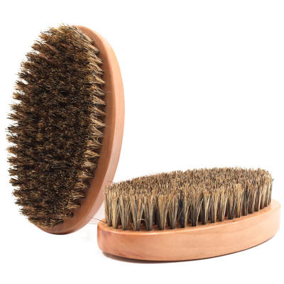 Factory wholesale men's oil head styling hair comb cleaning neck brush wooden bristle hair beard cleaning brush