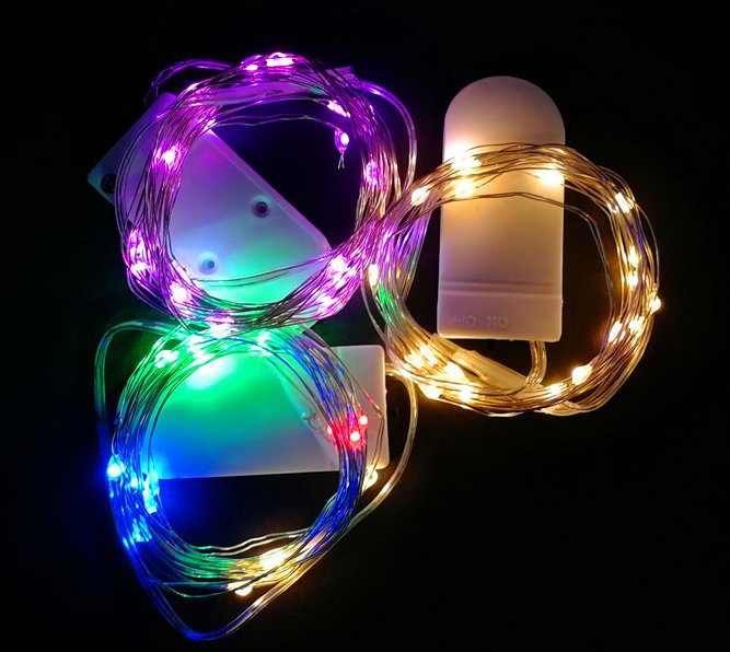 2032 button light string copper wire light led light string Christmas Chinese Valentine's Day gift box light cake bouquet decorative copper wire