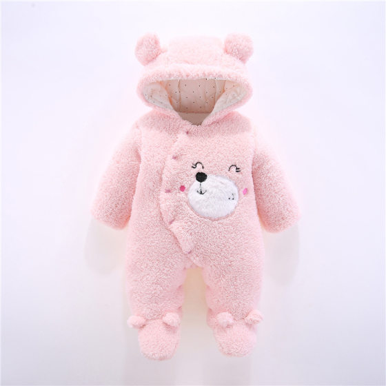 Baby jumpsuit thickened autumn and winter clothes 0 for boys and girls baby ha clothes 1 for newborn autumn clothes winter cotton-padded clothes climbing clothes
