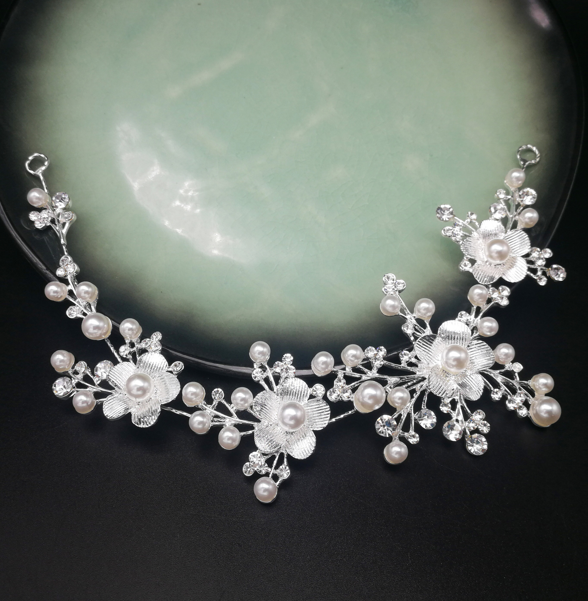 Bride headdress Korean wedding dress alloy soft chain wedding hair accessories flower butterfly hair band wholesale