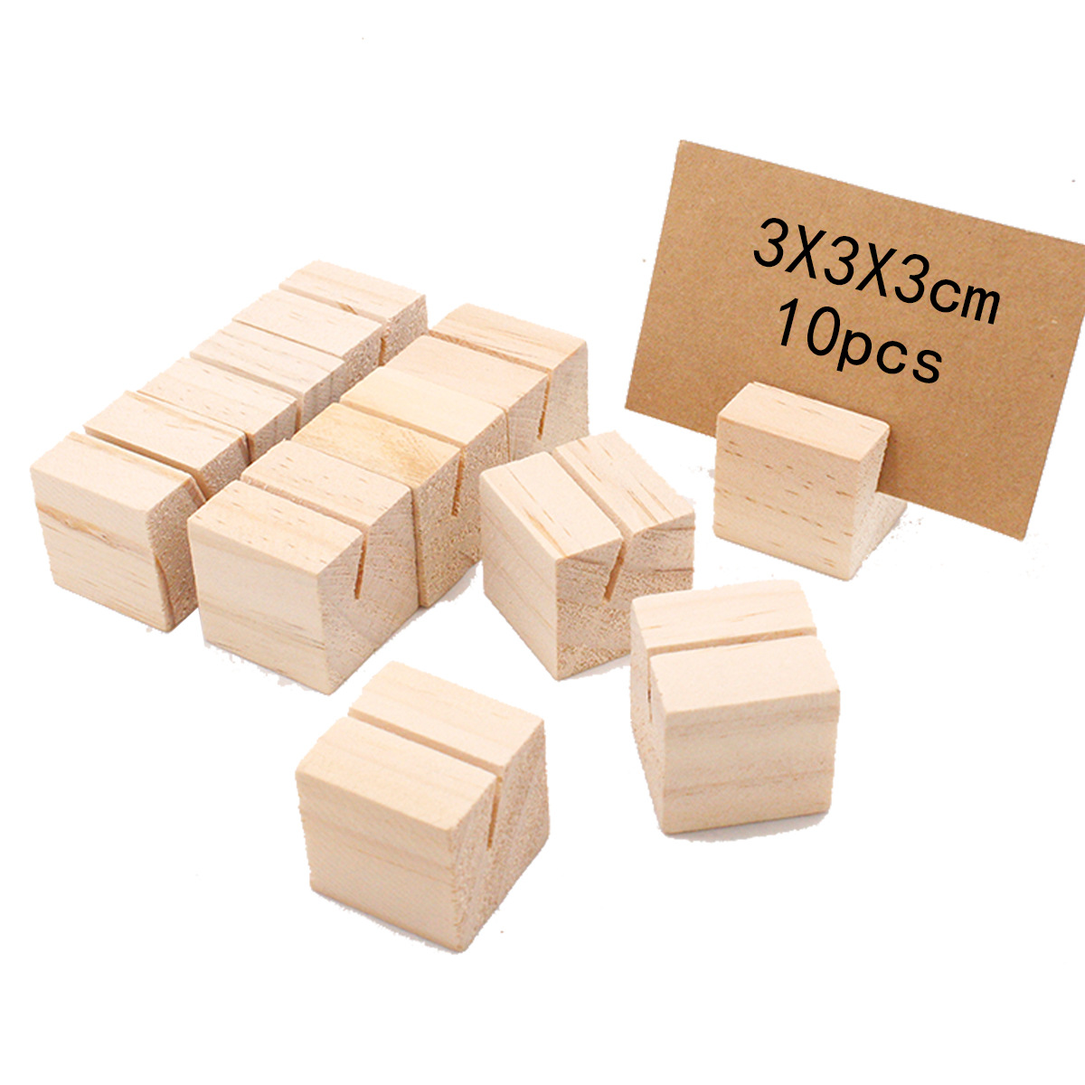 Spot wholesale wooden business card holder card holder note holder photo holder small ornaments decorative ornaments pine crafts