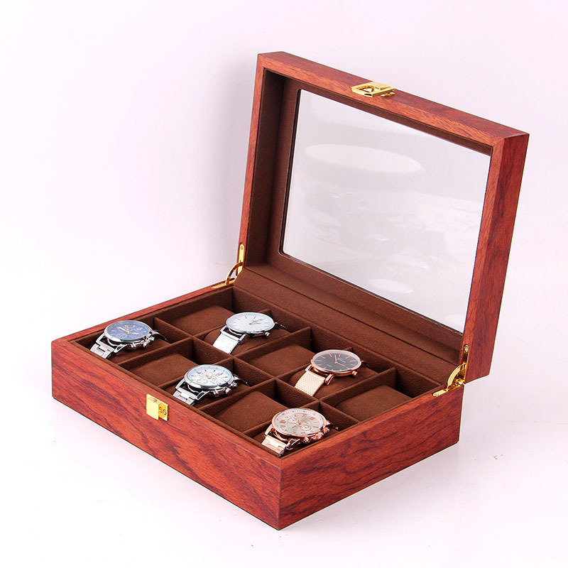 Spot wholesale 2 3 6 10 12 20 watch box retro wooden watch storage box display wooden box