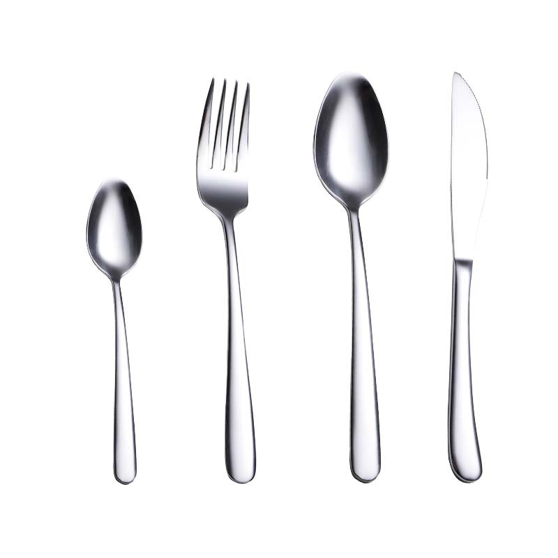 En 304 Stainless Steel Knife and Fork Spoon Western Tableware Heavy Elegant Series Multi-size Thickened Cloth Wheel Light Gift