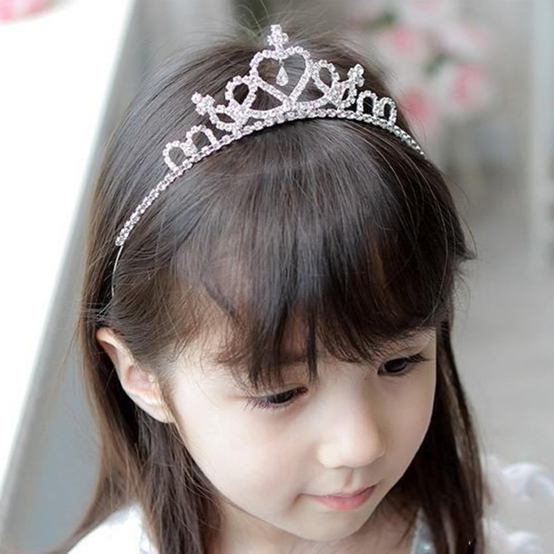 Children's Dress Accessories Shiny Rhinestone Crown Pearl Hair Crown Princess Gloves Tote Bag Cartoon Hair Band Hair Rope
