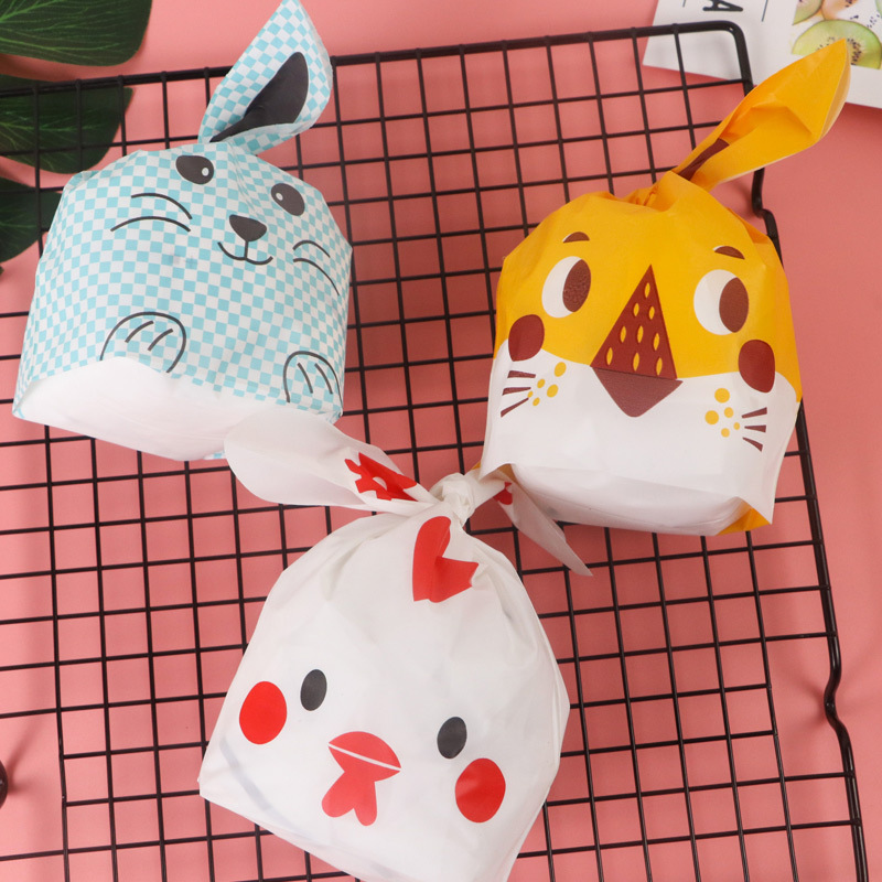 New cute rabbit ears packing bag rabbit ears candy bag biscuit bag small snack bag 50 pieces Price