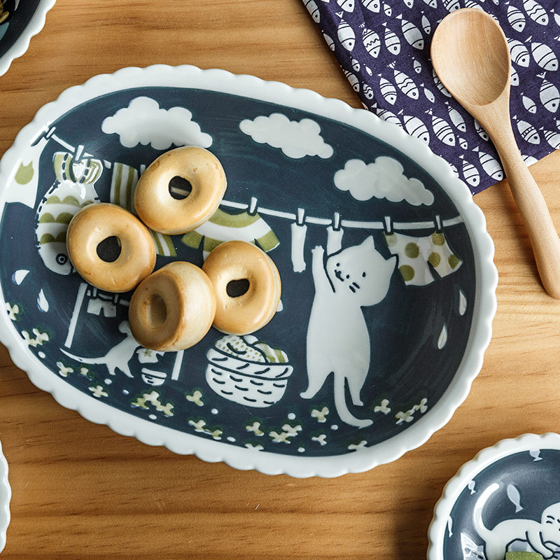 Japanese Imported Cat and Sunday Ceramic Bowl Household Animal Creative Cute Rice Bowl Tableware