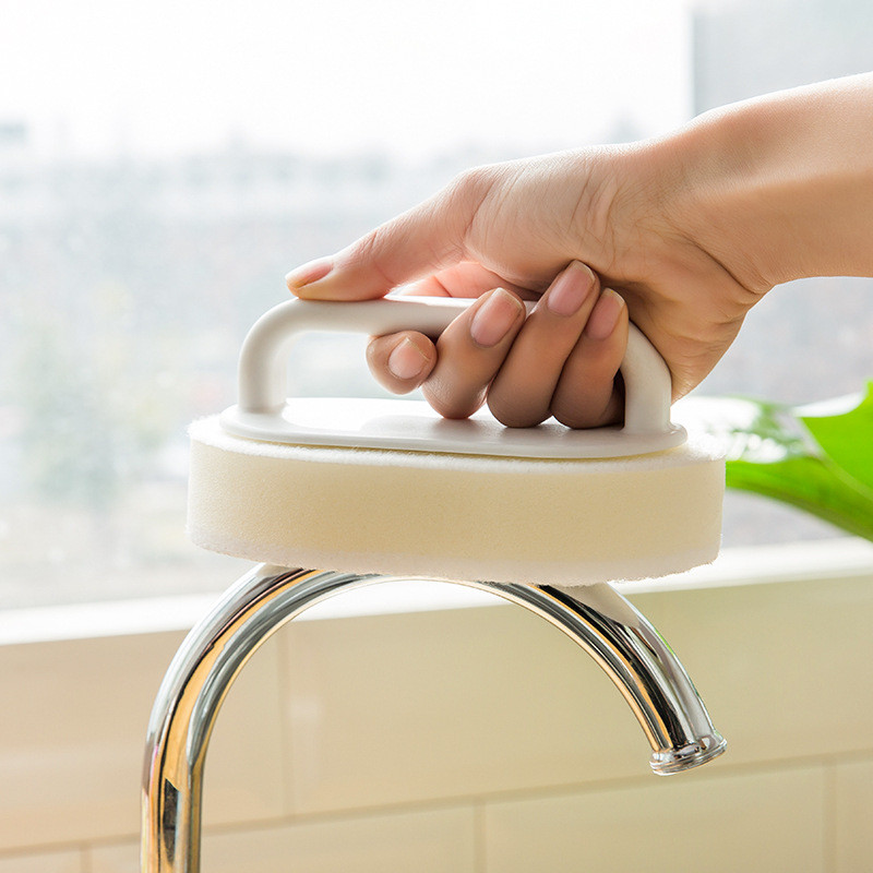 Bathroom Handheld Bath Brush Tile Brush Household Toilet Cleaning Brush Washstand Cleaning Brush Countertop Sponge Wipe