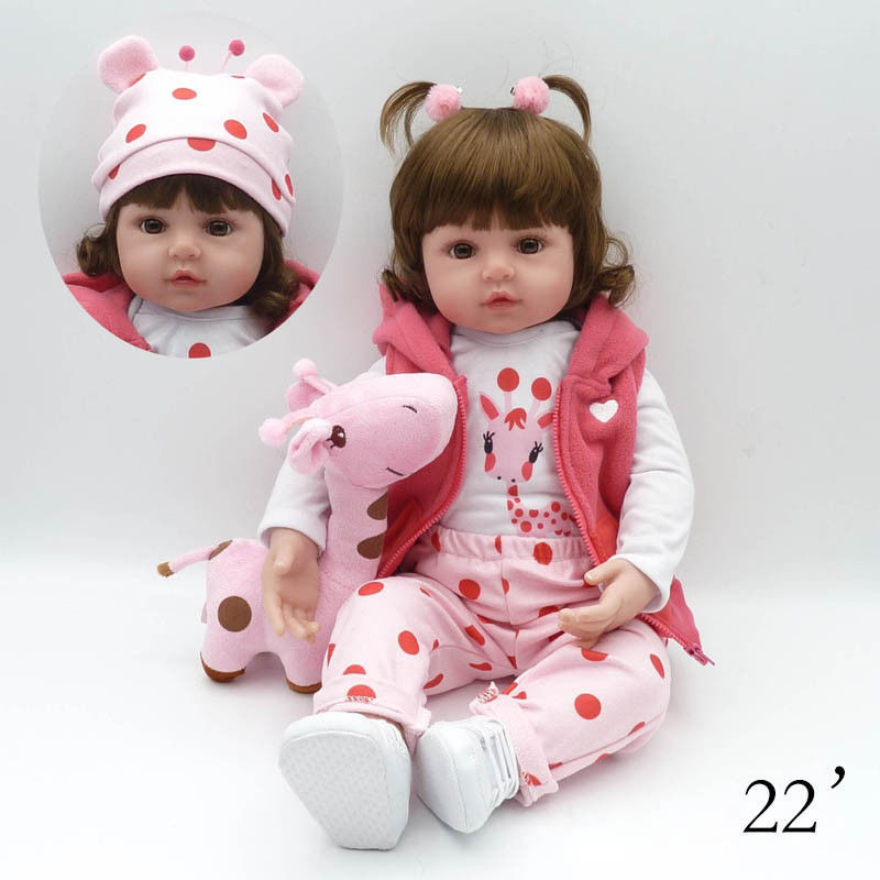 48cmの布のサイズの鹿の短いカールのreborn doll工場の直接販売のシミュレーションの人形の再生の人形|undefined