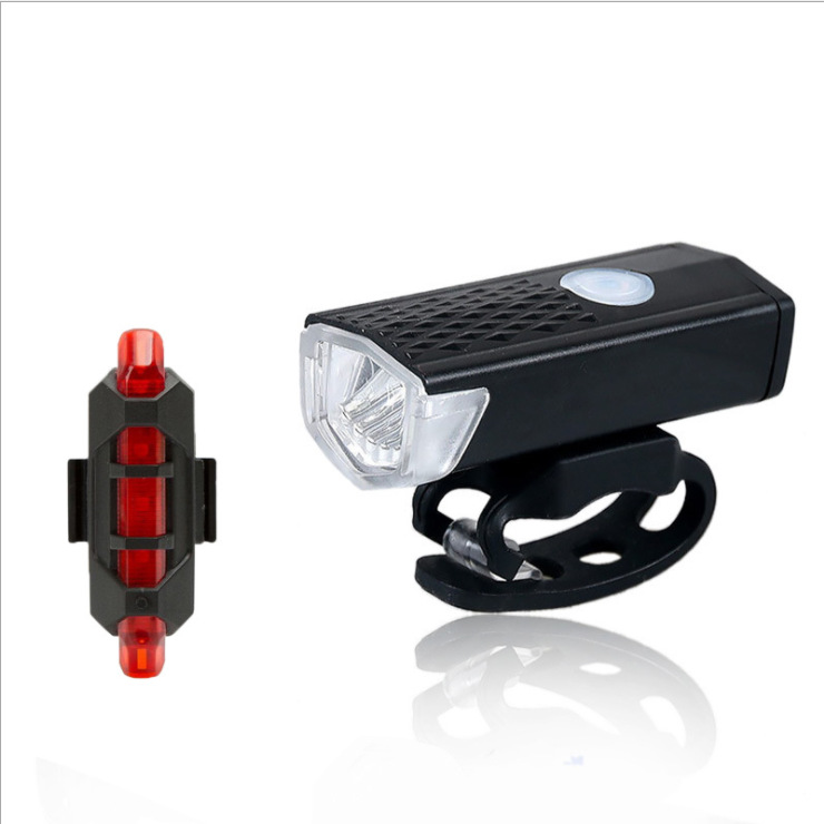 Mountain bike headlights taillights night riding USB charging bright lights riding equipment lights accessories 2255