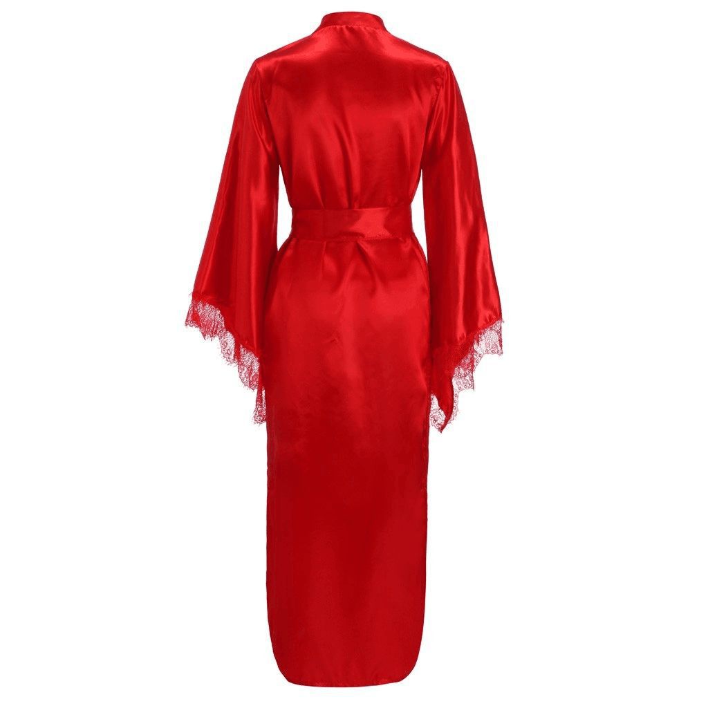 785 European and American Foreign Trade Large Size Sex Underwear Color Silk Home Hair Bathrobe Amazon
