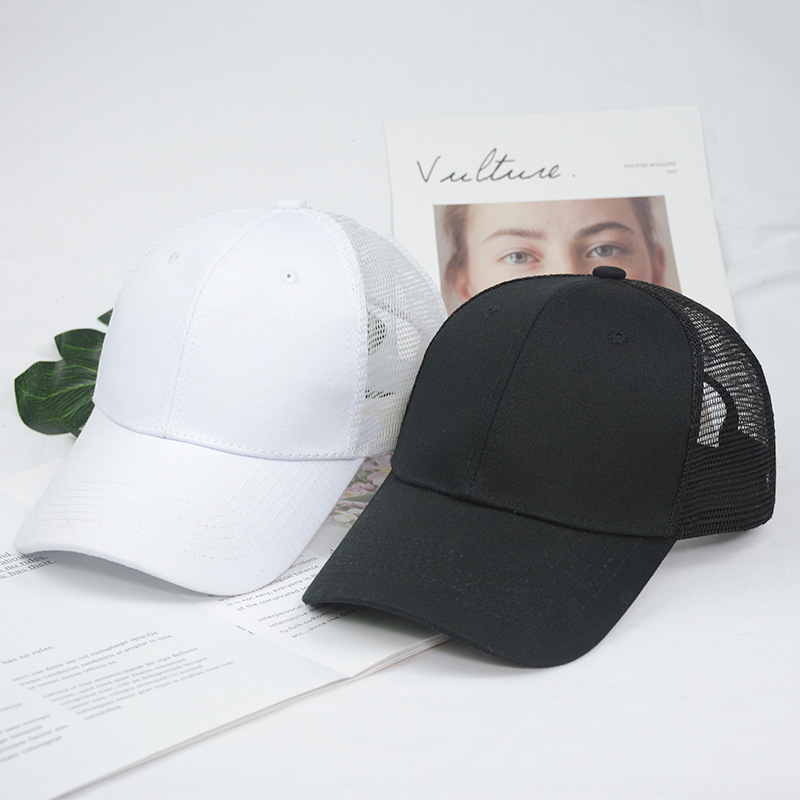 Pure cotton baseball net cap custom logo summer travel sunshade sun cap printing small batch embroidery