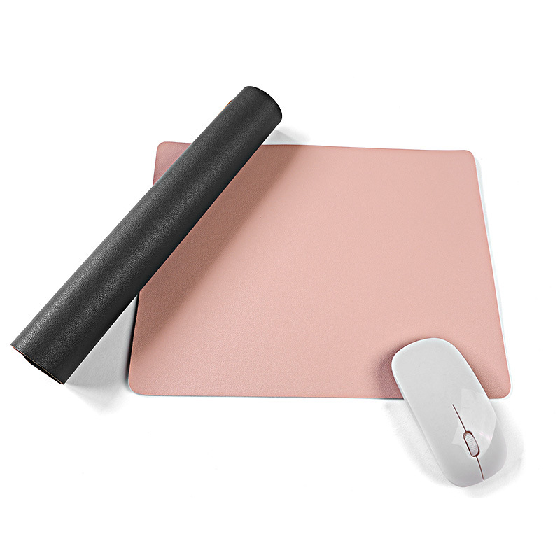 In stock double-sided advertising pad leather desk pad small size mouse pad leather waterproof pad cute girl leather pad