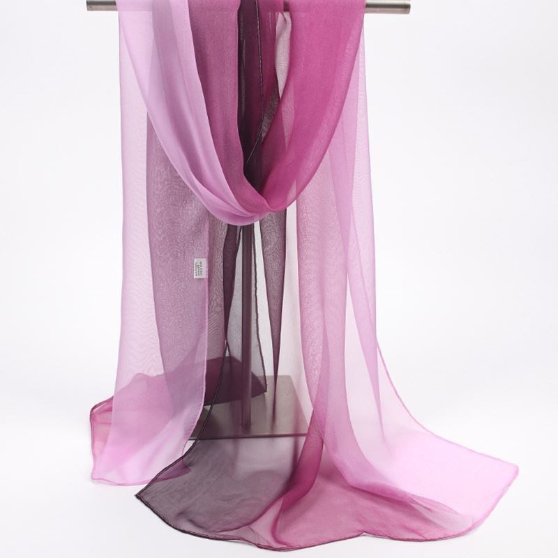 Summer Women's Chiffon Scarf Long Thin Sunscreen Joker Shawl Small Scarf Gradient Scarf Autumn and Winter Wholesale
