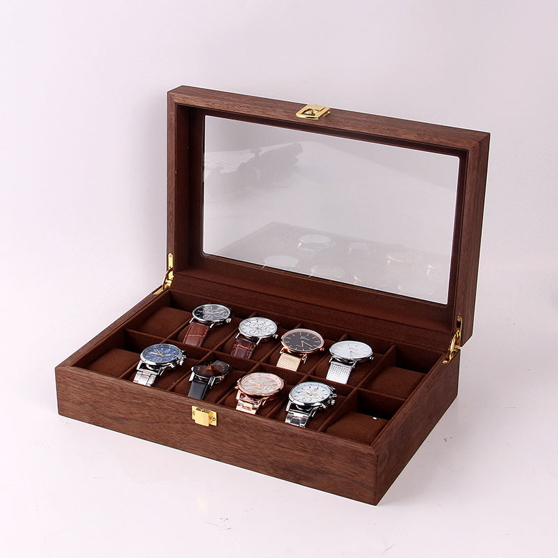 Spot wholesale 2 3 6 10 12 20 watch box retro wooden watch storage box display wooden box