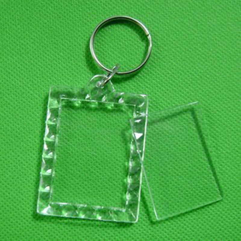 Homemade DIY Ping An Joy Calligraphy Keychain Bag Pendant Blank Transparent Keychain Unlockable Keychain