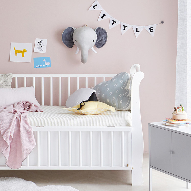 Ins New Nordic Animal Head Children's Room Hanging Elephant Toy Plush Head Decoration Hall Wall Hanging