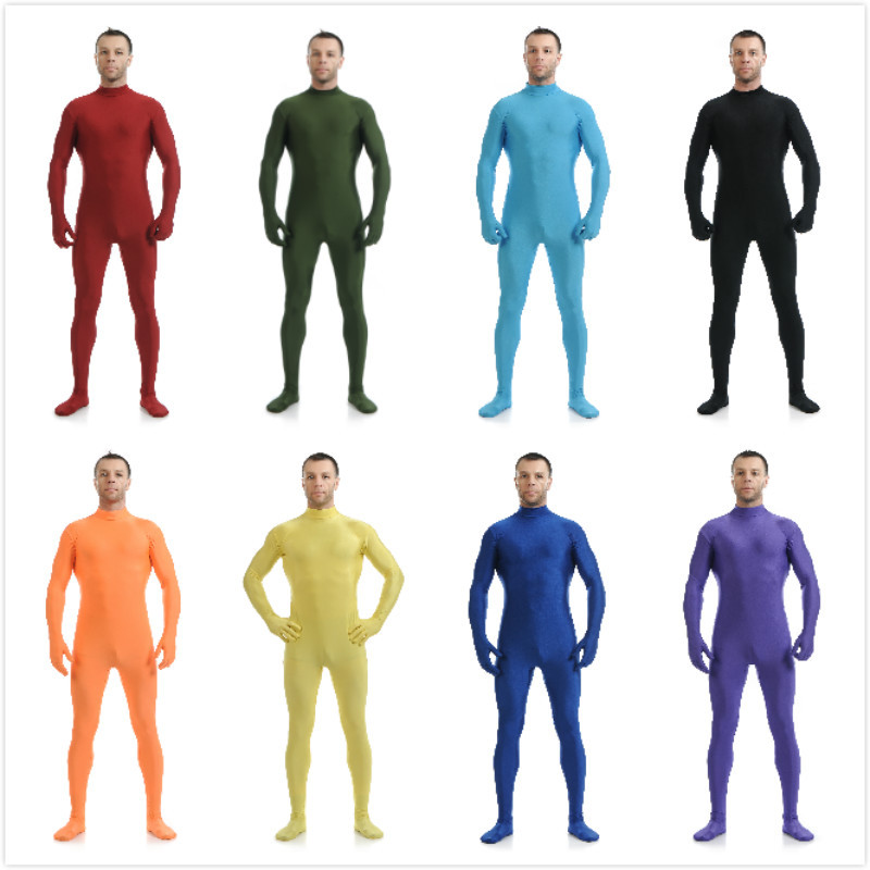 Solid color Lycra headless tights jumpsuit stage performance clothing Amazon
