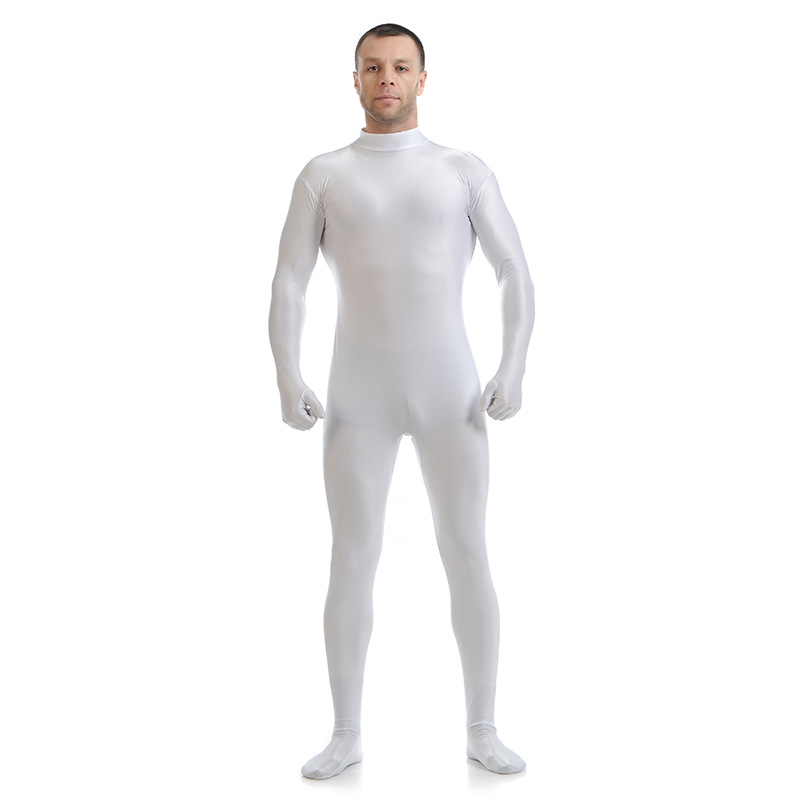 Solid color Lycra headless tights jumpsuit stage performance clothing Amazon