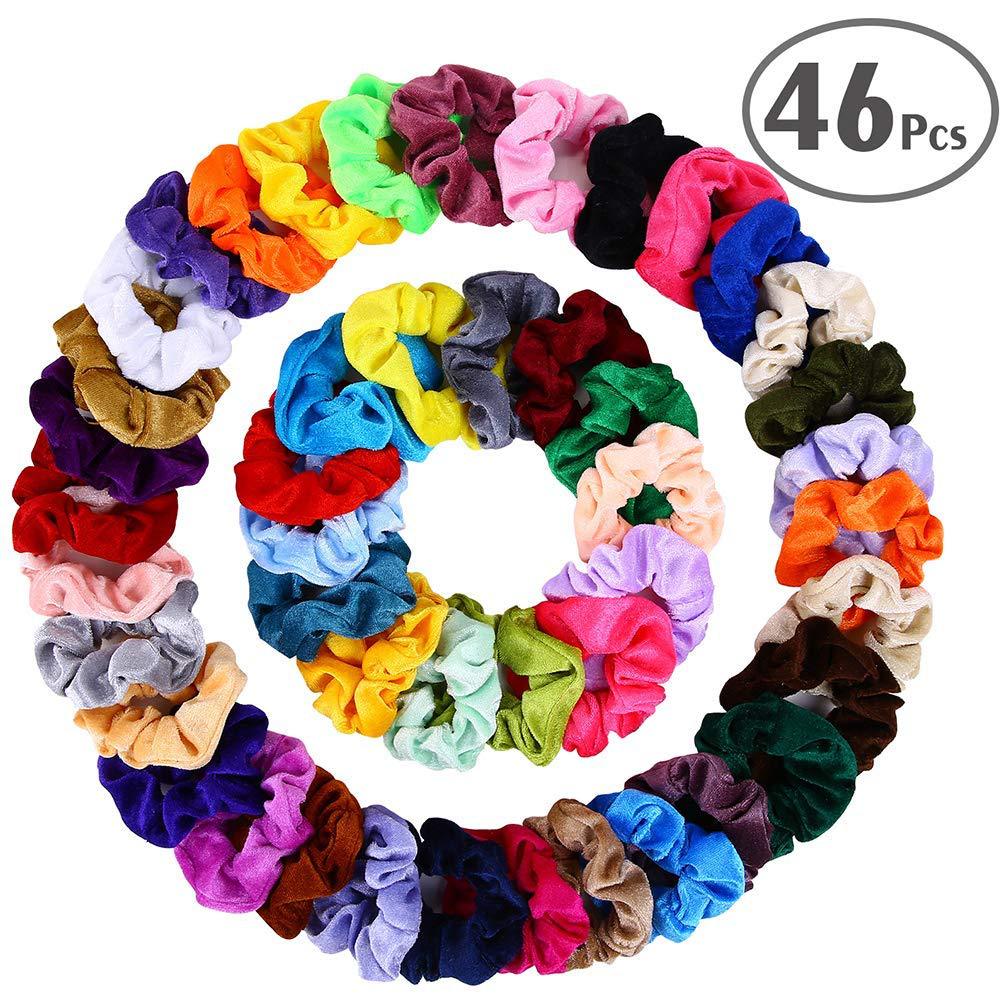 Cross-border Light Luxury Velvet Women's Hair Ring Velvet Large Intestine Hair Ring Amazon 60 Color Hair Rope Hair Accessories Europe and America Wholesale