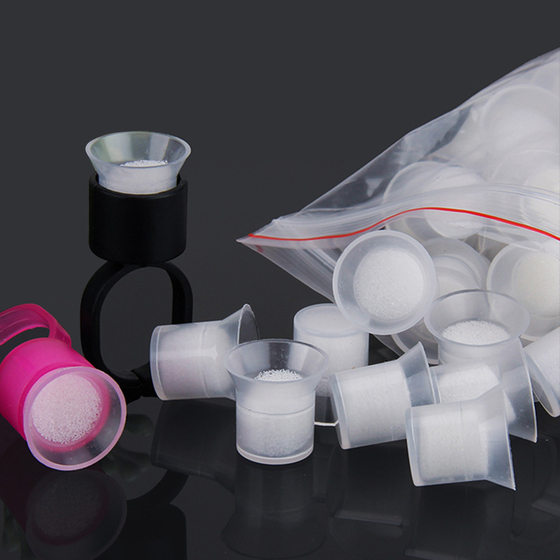 Tattoo sponge color Cup does not hurt the needle finger ring finger holder Korean-style finger ring Cup disposable tattoo supplies