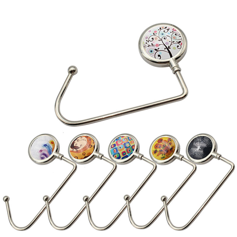 Large bearing weight straight hook abstract painting ceramic metal Bag Hanger Christmas socks wall lamp hook in stock export hot sale