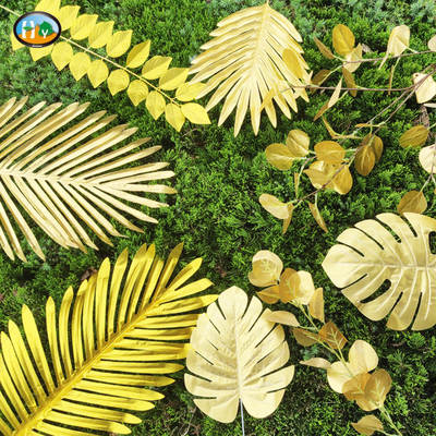 Artificial Golden Turtle leaf wedding scene decoration eucalyptus Maple Leaf simulation turtle bamboo leaf