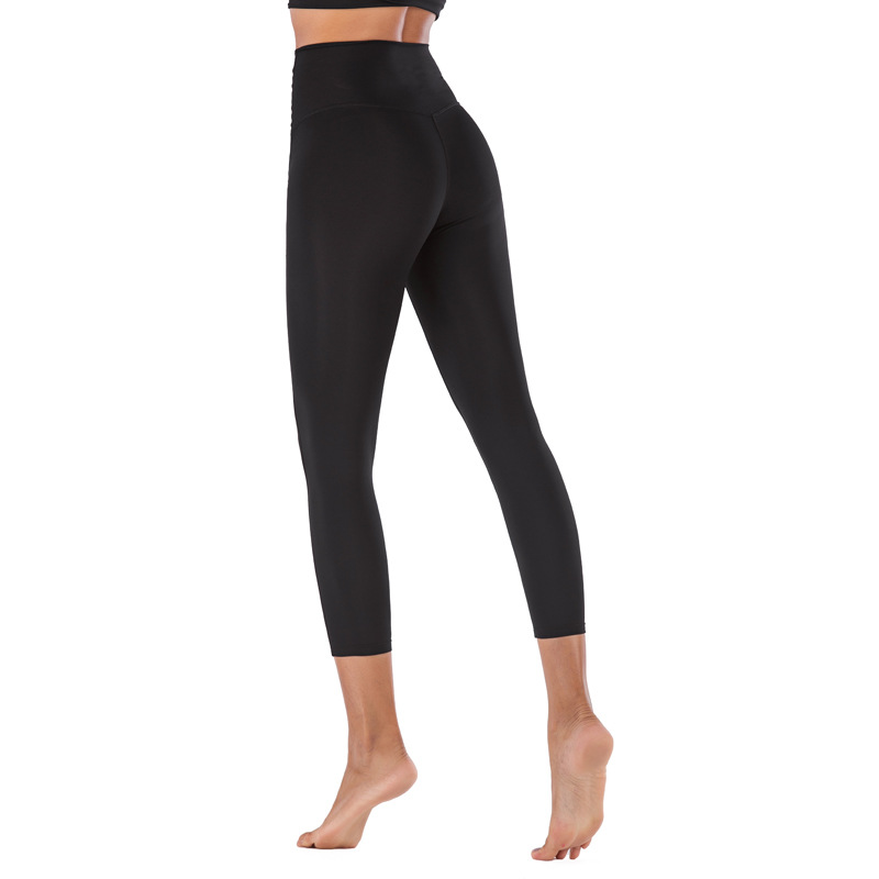 New No Embarrassment Naked Fitness Pants Women's High Waist Peach Pants Stretch Tight Yoga Sports Running Ankle-length Pants