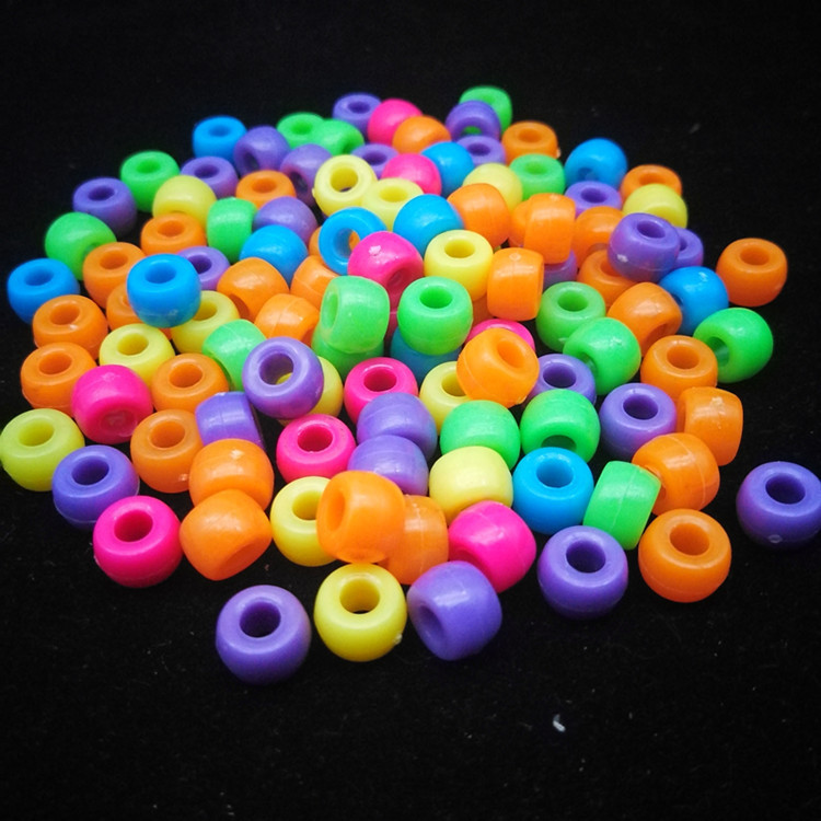メーカー卸売りdiyプラスチック大穴桶珠カラー筒珠大穴散珠手作りビーズ材料アクセサリー部品|undefined