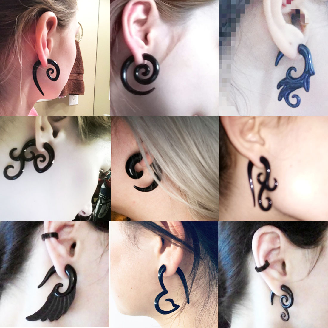 Amazon best selling acrylic earrings men's earrings Europe and the United States popular hip-hop jewelry cross-border supply spot direct supply