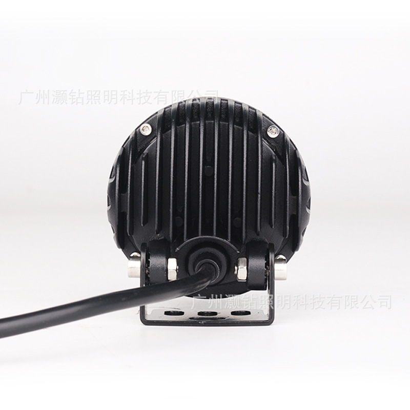 Car LED work light 18W round lens off-road vehicle top front bumper spotlight engineering probe work light