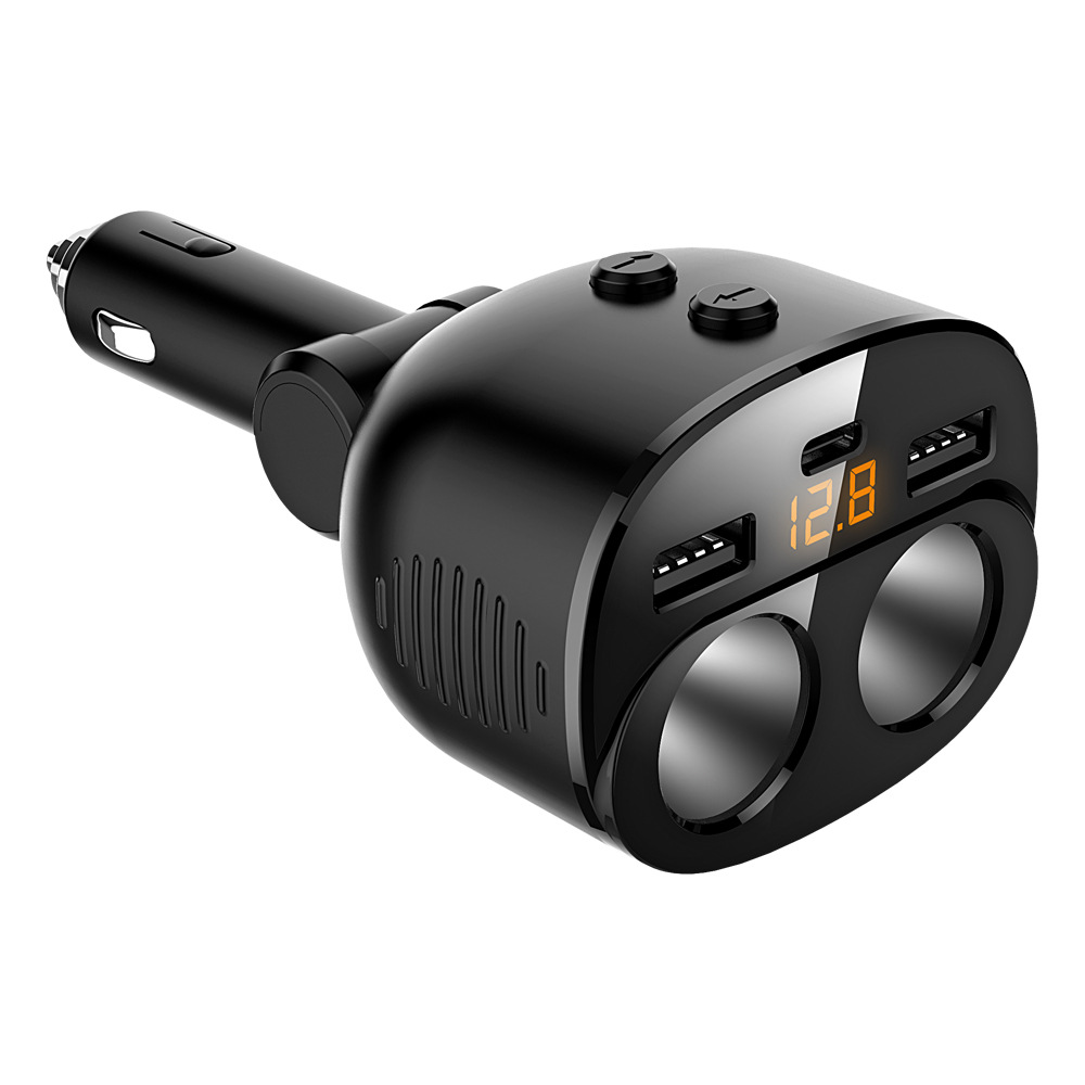 C06 new car charger one drag two car multi-function cigarette lighter conversion plug usb smart phone