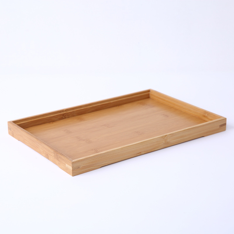竹のトレーのお茶の皿の家庭用竹の長方形のお茶のコップのトレーの日本式の木製の食器のパンの皿のホテル|undefined