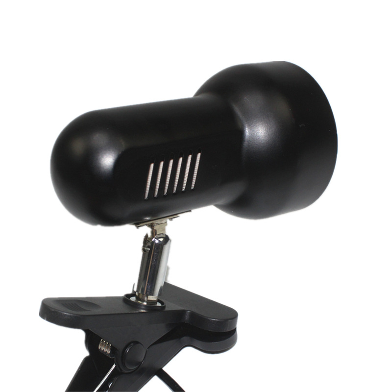 Trumpet Universal moving clip lamp 220V E27 screw ceramic lamp holder pet lamp with Switch plug wire