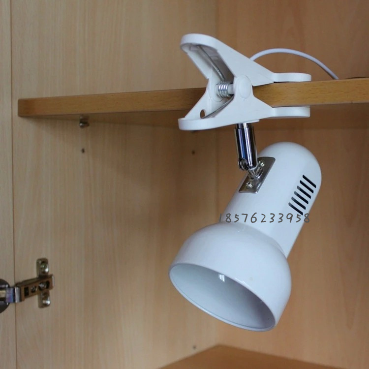 Trumpet Universal moving clip lamp 220V E27 screw ceramic lamp holder pet lamp with Switch plug wire
