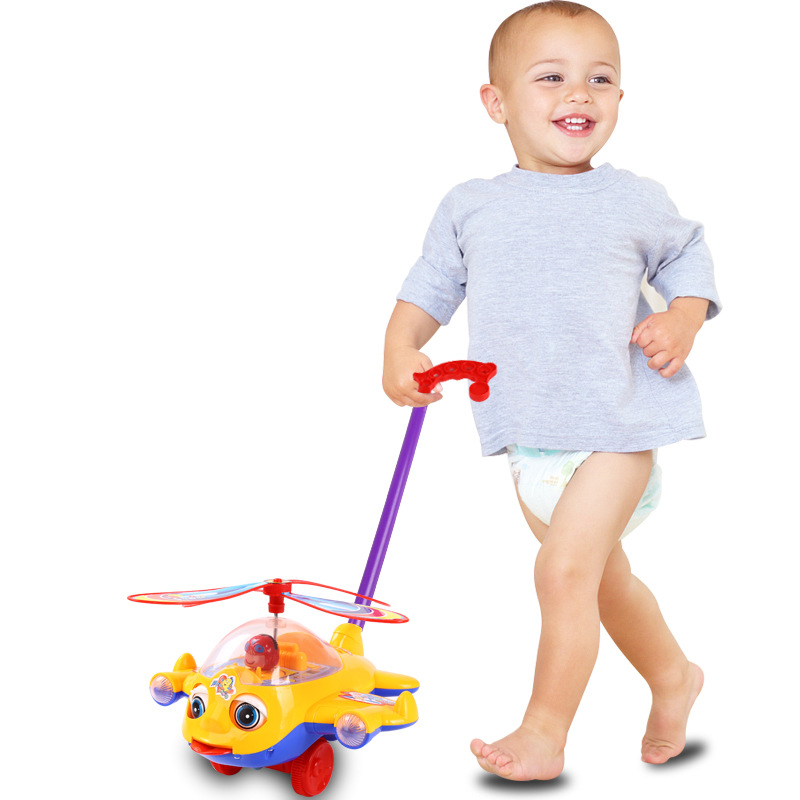 10 large hand-held aircraft tongue blinking baby toy car toddler push music baby trembles hot sale