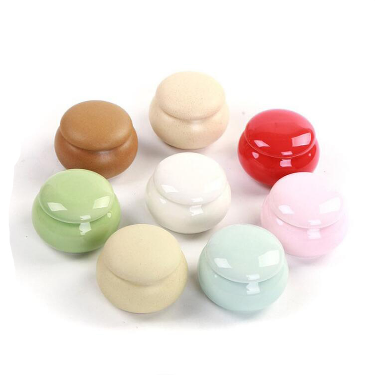 Small size mini glaze ceramic jar medicine jar tea jar fragrant powder ointment jar sealed gourd jar gift box