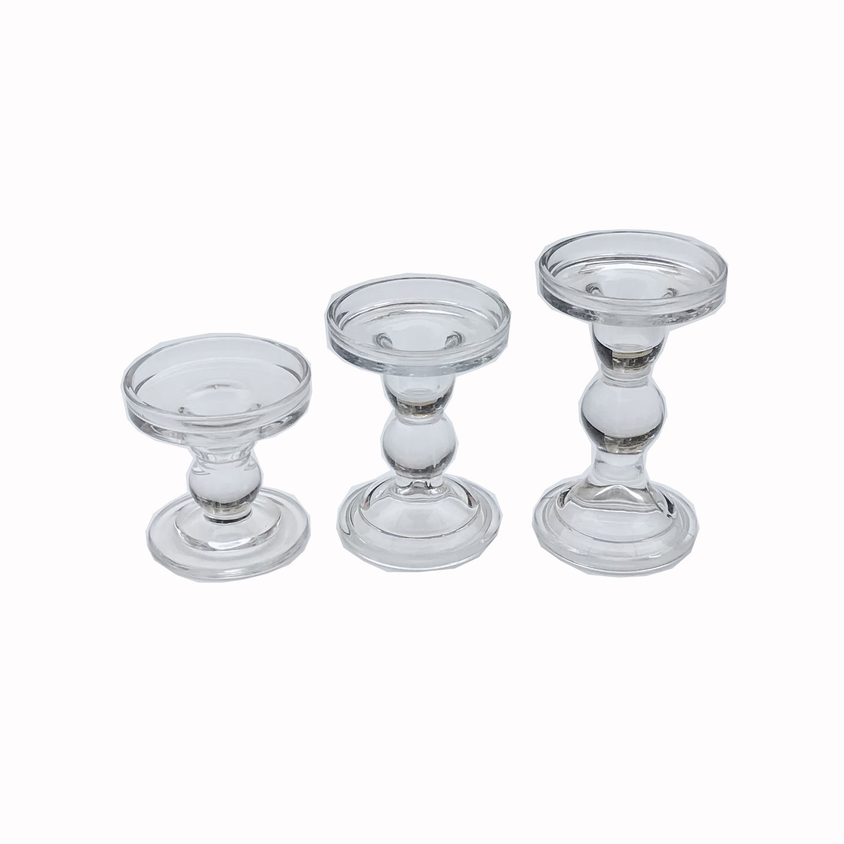 Transparent crystal glass Roman column glass wax table gourd glass candle holder home decoration ornaments wholesale