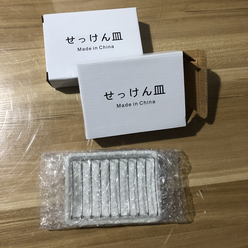 Non-printed Ceramic Soap Dish Creative Non-perforated Soap Box Double-layer Draining Rack Bathroom Rack Bathroom Soap Box