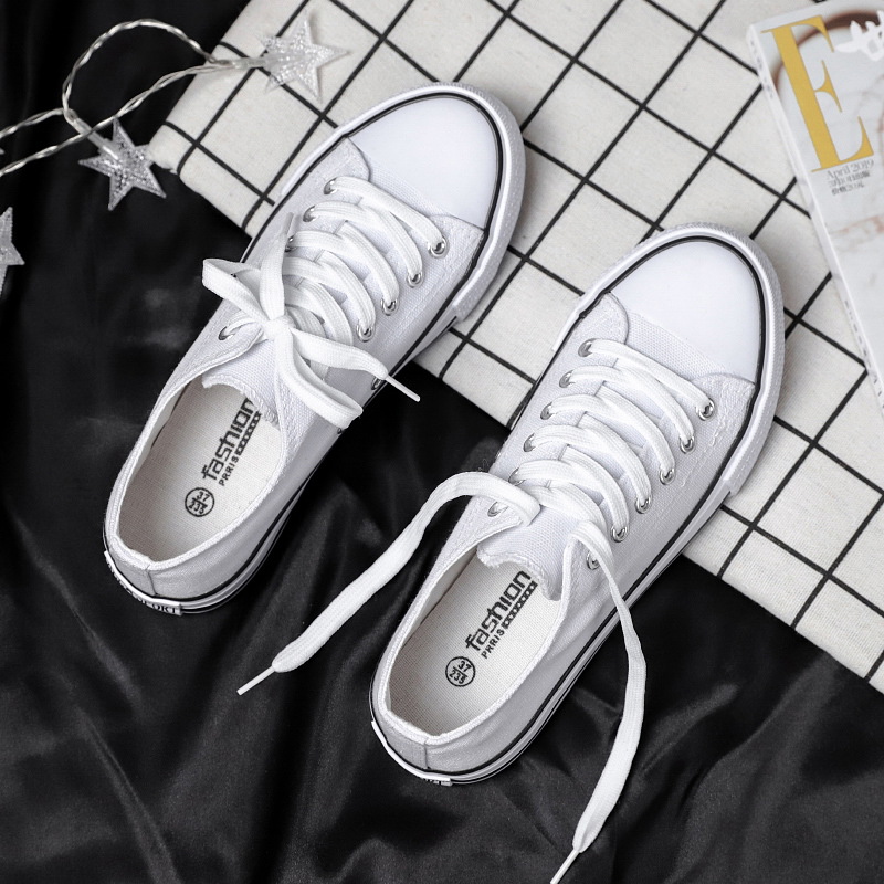 Spring new women's shoes Korean style breathable student canvas shoes women's men's fashion shoes ins couple autumn casual board shoes