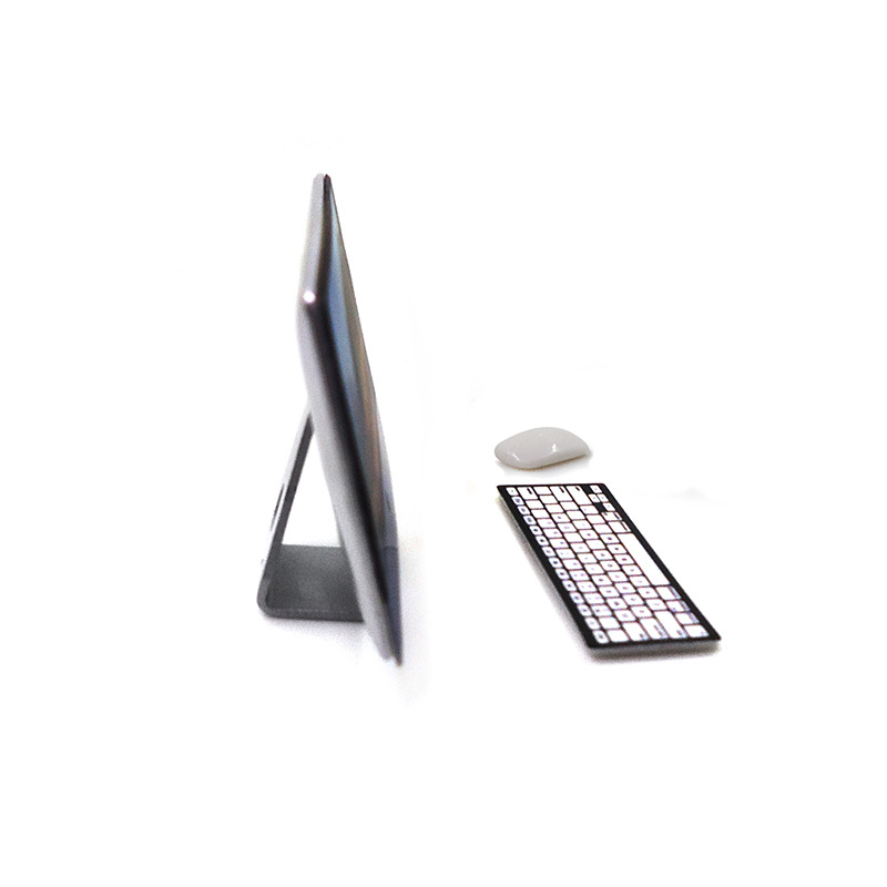 1:12 doll house accessories dollhouse mini desktop LCD computer mouse keyboard model all-in-one machine