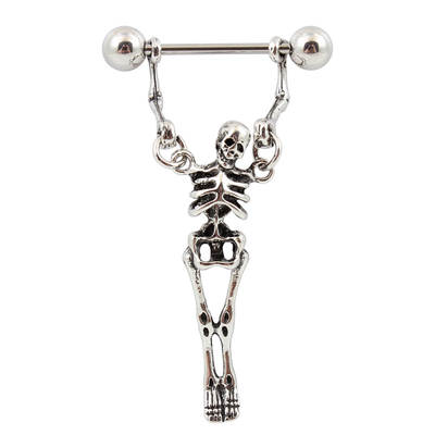 Skull Breast Ring Hypoallergenic Medical Stainless Steel Rod Nails Human Body Puncture Sexy Nightclub Jewelry ebay Resources