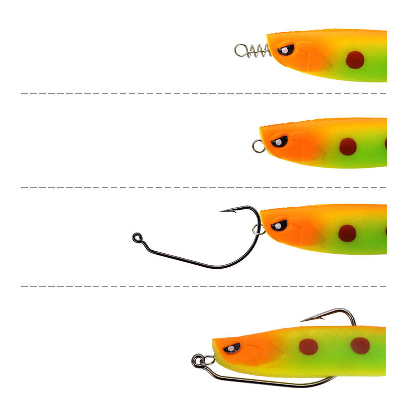 Wei and crank hook lock needle set 50 Soft Bait single hook soft maggot soft hook Texas fishing group Accessories Wholesale